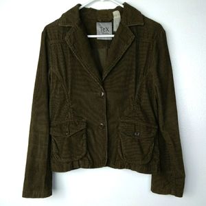 Tex by MaxAzria Corduroy Jacket Green XS/S?